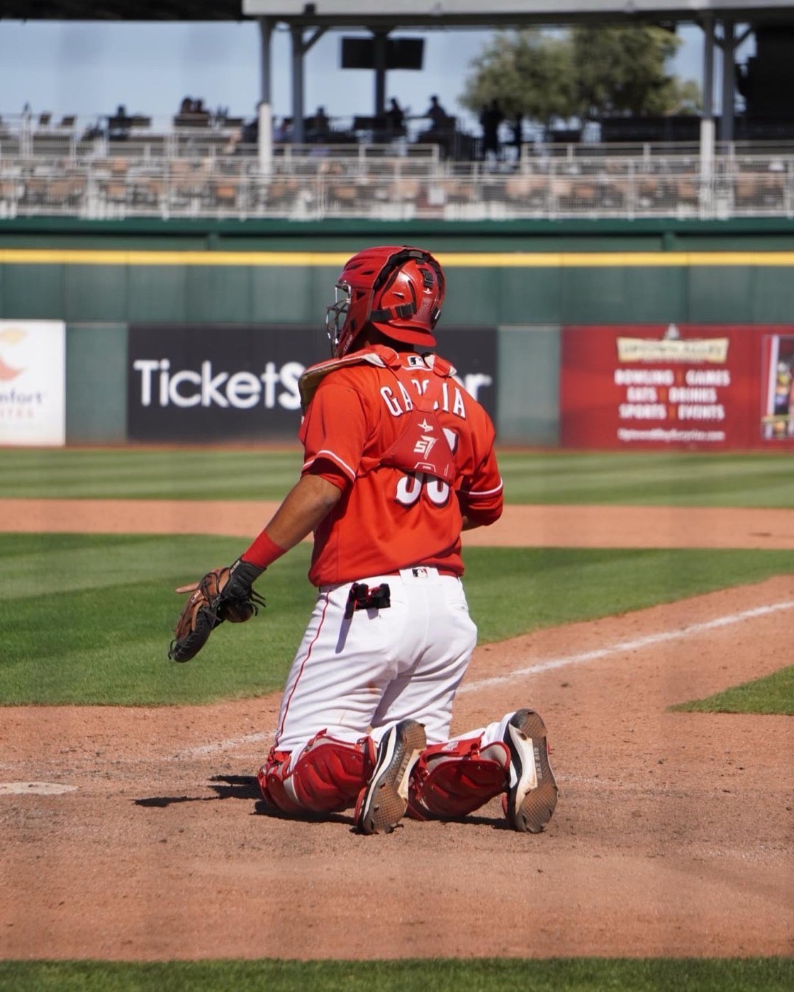 Juan Garcia, Garcia jersey, on the field